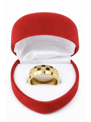 14 Ayar Kare Desenli Altın Alyans - AS0005