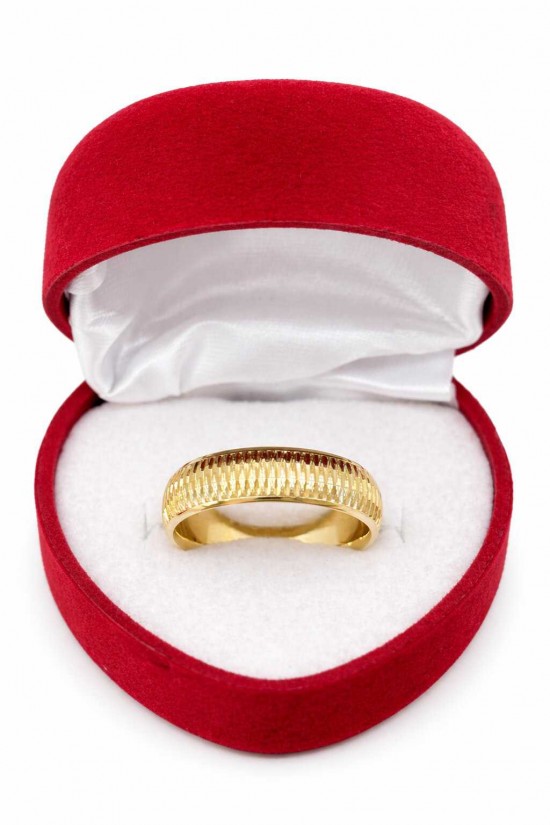 14 Ayar Desenli Altın Alyans - AS0007