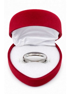 14 Ayar Bombeli Beyaz Altın Alyans (3mm) - AS0010