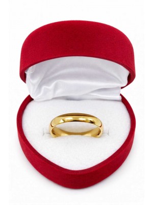 14 Ayar Bombeli Klasik Altın Alyans (4mm) - AS0011