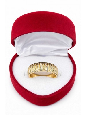 14 Ayar Çizgi Desenli Altın Alyans - AS0012