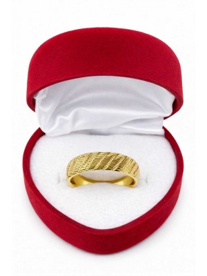 14 Ayar Çapraz Desenli Altın Alyans - AS0013