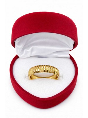 14 Ayar Tırtıklı Desenli Altın Alyans - AS0015