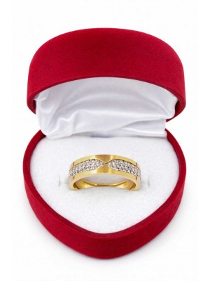 14 Ayar Taş Görünümlü Desenli Altın Alyans - AS0016