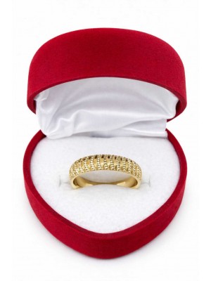 14 Ayar Çizgi Desenli Altın Alyans - AS0018