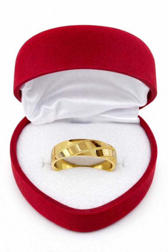 14 Ayar Burgu Desenli Altın Alyans - AS0020