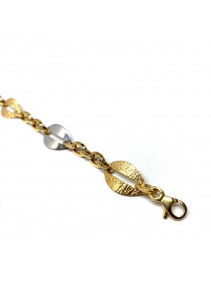 Desenli Halka Zincir Model Altın Bileklik - KB0234