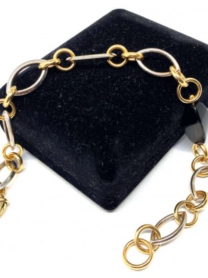 Halka Zincir Model Altın Bileklik - KB0237