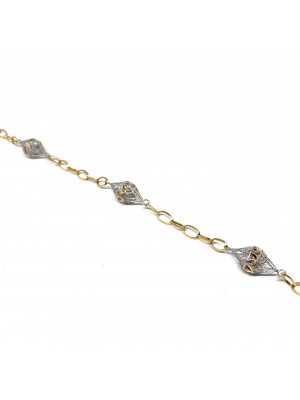 Halka Zincir Model Altın Bileklik - KB0239