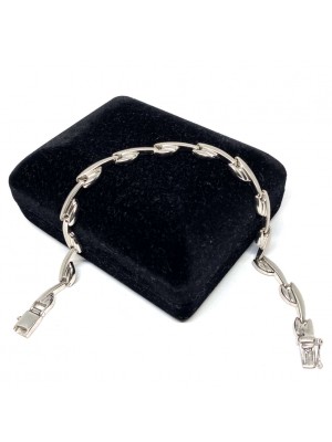 Desenli Beyaz Altın Bileklik - KB0256