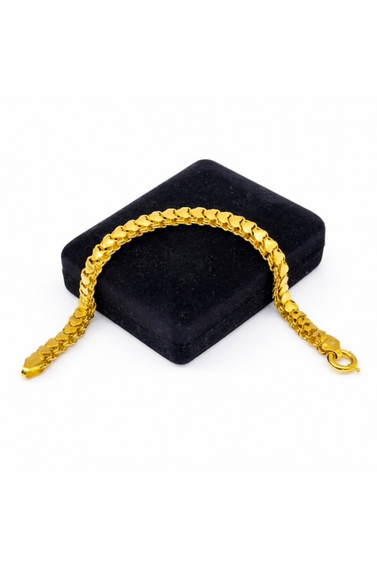 14 Ayar Altın Kalpli Bileklik - KB0379