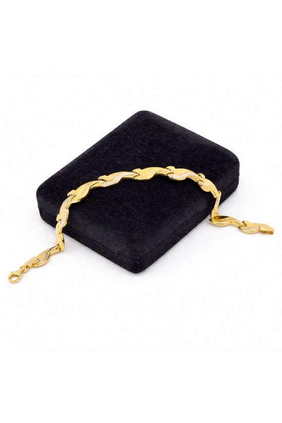 14 Ayar Altın Desenli Bileklik - KB0383