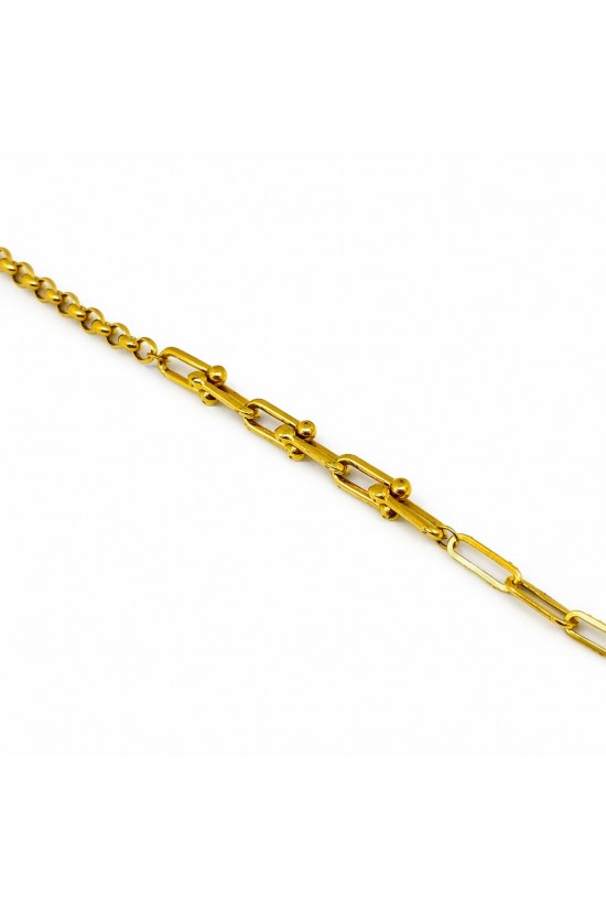 14 Ayar Altın Doç Ataç Halka Bileklik - KB0384