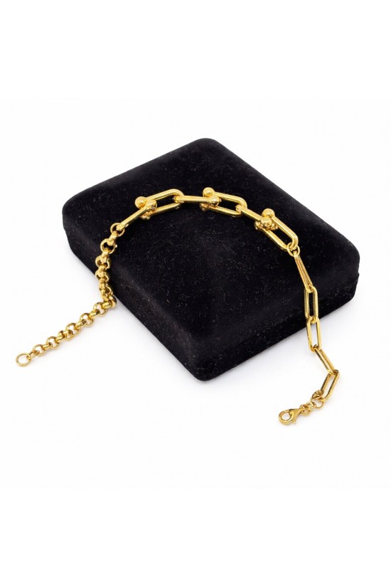 14 Ayar Altın Doç Ataç Halka Bileklik - KB0384