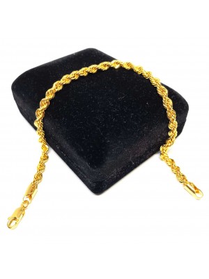 19 cm Pullu-Arpa, Burgu-Halat Zincir Altın Bileklik - KB0041