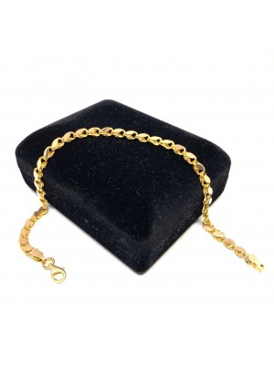 19 cm Pullu-Arpa, Burgu-Halat Zincir Altın Bileklik - KB0045