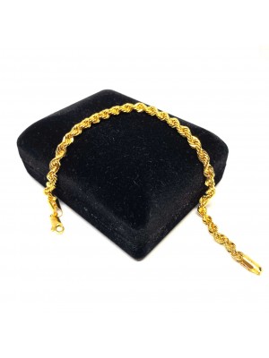 19 cm Pullu-Arpa, Burgu-Halat Zincir Altın Bileklik - KB0050