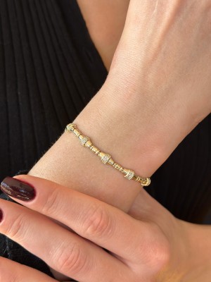 14 Ayar Altın Golden Elegance Tasarım Bileklik