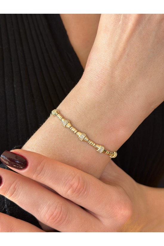 14 Ayar Altın Golden Elegance Tasarım Bileklik