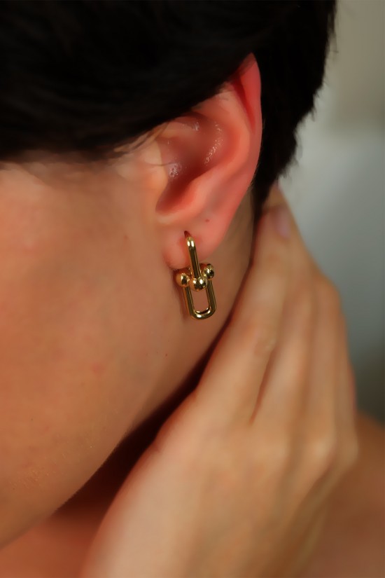 14 Ayar Altın Özel Tiffany Küpe