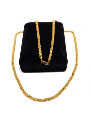 50 cm Pullu-Arpa, Burgu-Halat Zincir Altın Kolye - AK0212