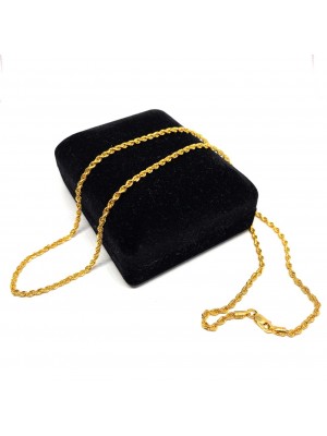 50 cm Pullu-Arpa, Burgu-Halat Zincir Altın Kolyeler - AK0229