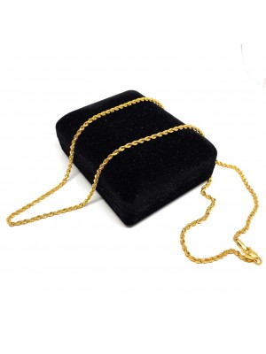 55 cm Pullu-Arpa, Burgu-Halat Zincir Altın Kolye - AK0230