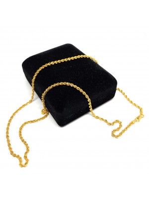 50 cm Pullu-Arpa, Burgu-Halat Zincir Altın Kolyeler - AK0233