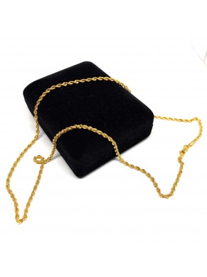 50 cm Pullu-Arpa, Burgu-Halat Zincir Altın Kolyeler - AK0235