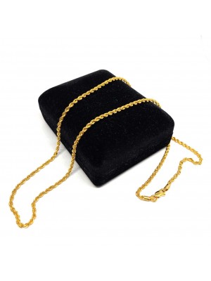 55 cm Pullu-Arpa, Burgu-Halat Zincir Altın Kolye - AK0239