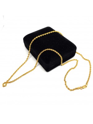 55 cm Pullu-Arpa, Burgu-Halat Zincir Altın Kolye - AK0240