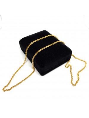 55 cm Pullu-Arpa, Burgu-Halat Zincir Altın Kolye - AK0241