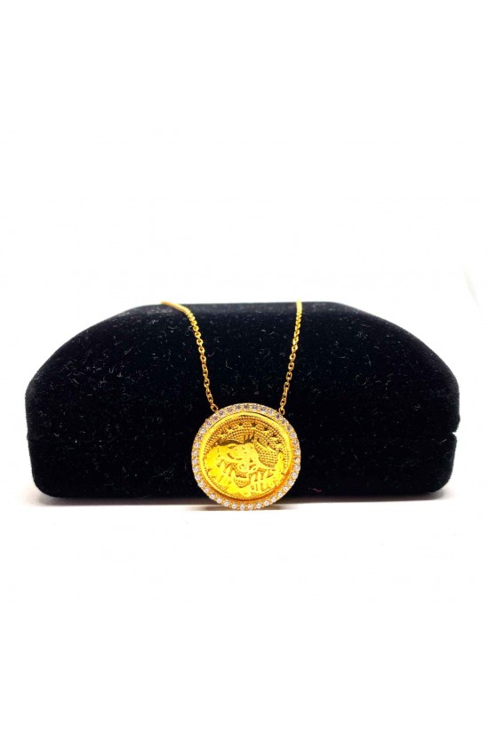 Taşlı Turalı Reşat Motifli Kolye - AK0121