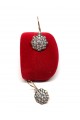 Taşlı Rose 14 Ayar Altın Küpe - TK0259
