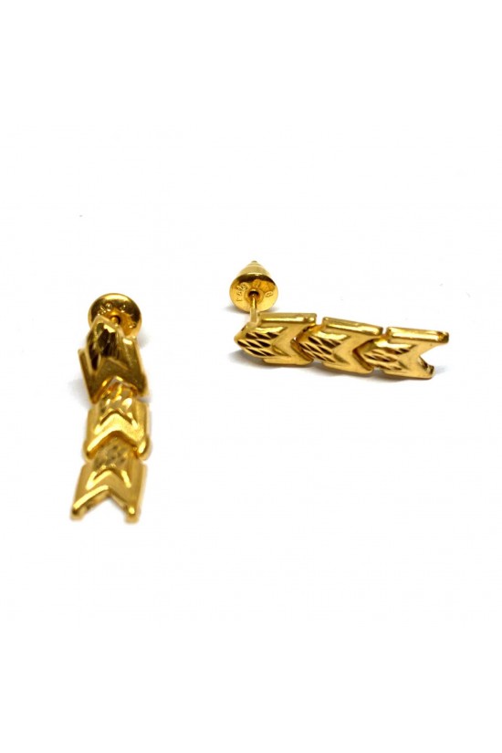 22 Ayar Retro Model Altın Küpe - TK0427