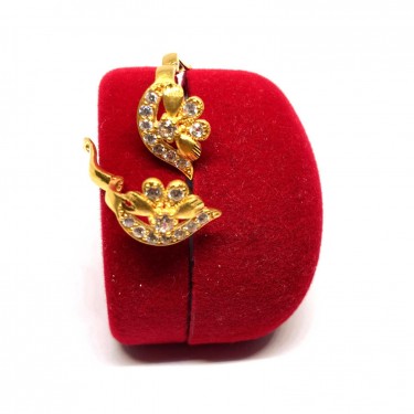 22 Ayar Taşlı Motif Altın Küpe - TK0431