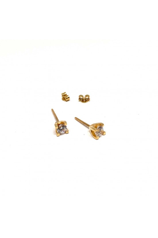 Altın 14 Ayar Tektaş Küpe - TK0066 Altın 14 Ayar Tektaş Küpe - TK0066