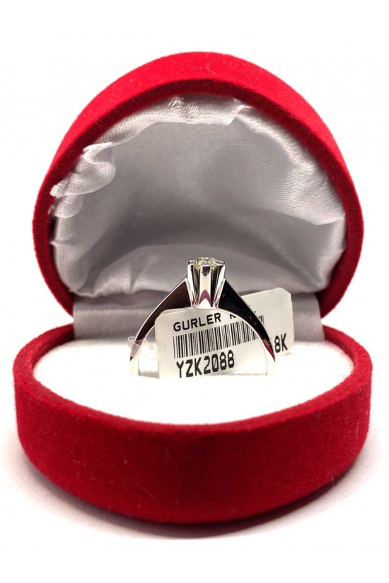 0,17 Karat Tektaş Pırlanta Yüzük - PY0022