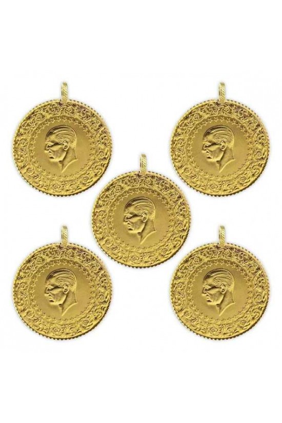 5 Adet Yeni Tarihli Çeyrek Altın - ZY0005