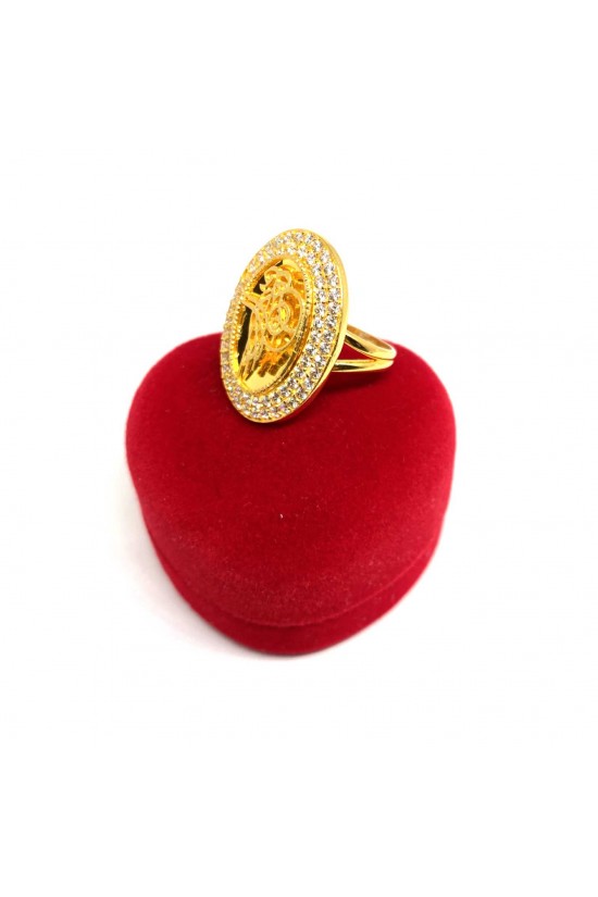 Renkli Taşlı Tektaş Beştaş Elit Baget Altın Yüzükler - KY0318