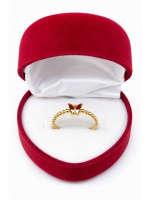 14 Ayar Minimal Kelebekli Yüzük - KY0688