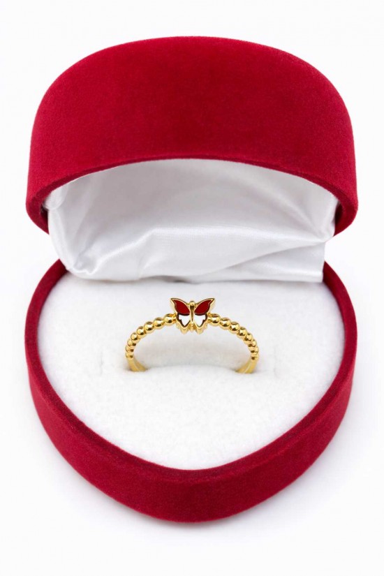 14 Ayar Minimal Kelebekli Yüzük - KY0688