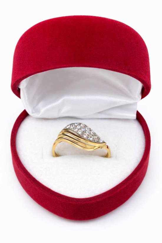 14 Ayar Lale Motifli Yüzük - KY0690