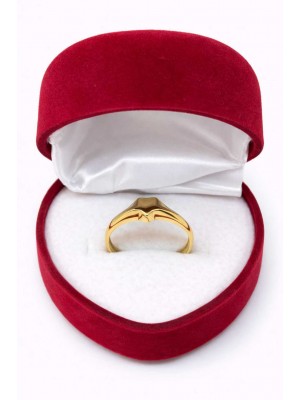 14 Ayar Kalp Kabartmalı Yüzük - KY0697