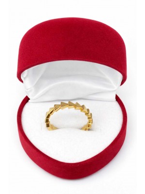 14 Ayar Üçgen Desenli Sıralı Yüzük - KY0698