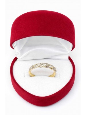 14 Ayar Sırataşlı Spiral Yüzük - KY0702