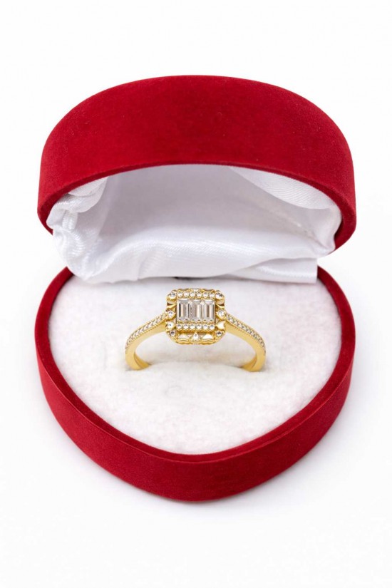 14 Ayar Minimal Baget Yüzük - KY0713