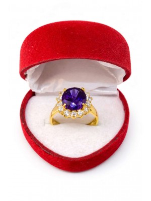 Renkli Taşlı Tektaş Beştaş Elit Baget Altın Yüzükler - KY0304