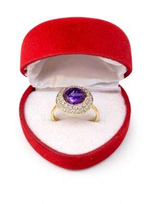 Renkli Taşlı Tektaş Beştaş Elit Baget Altın Yüzükler - KY0317