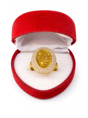 Renkli Taşlı Tektaş Beştaş Elit Baget Altın Yüzükler - KY0318